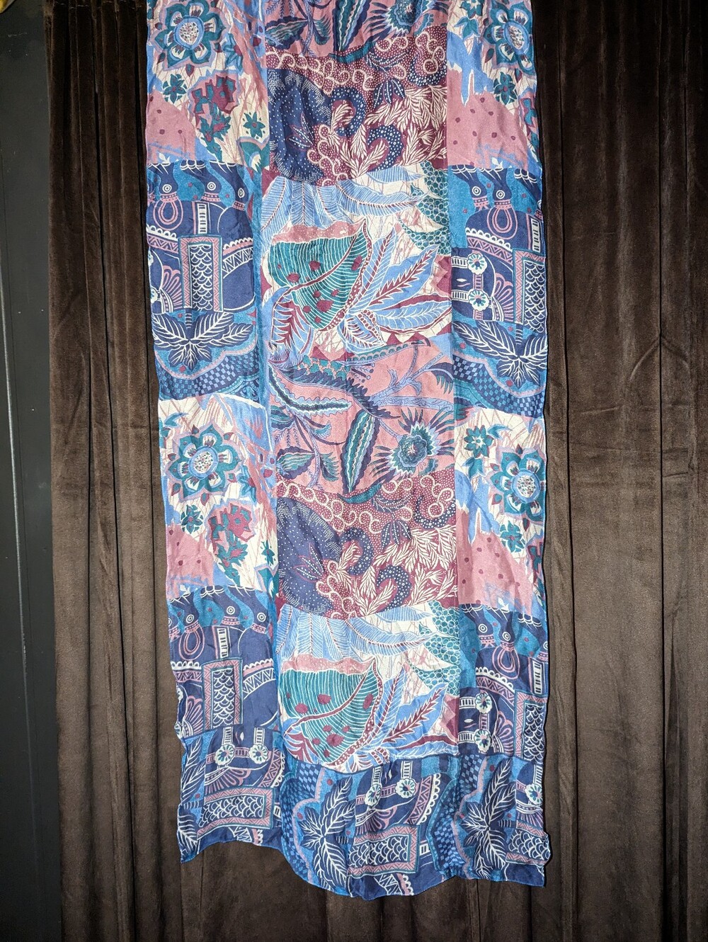 100% Silk Scarf/Shawl Made In Italy Bohemian Colorway